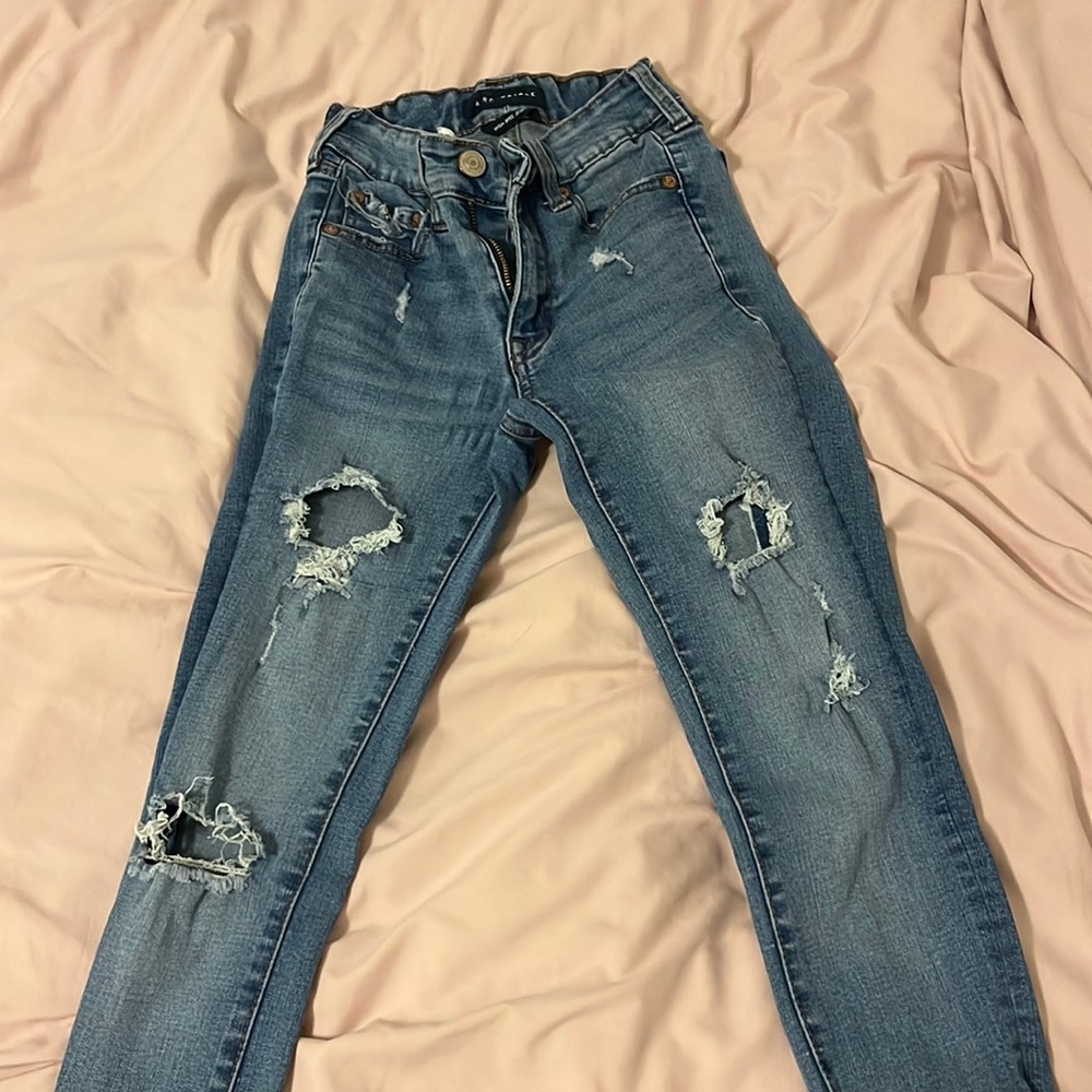 high rise skinny jeans